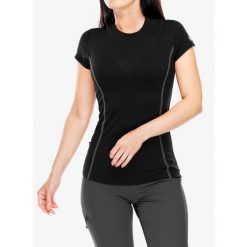 Koszulka merino damska Sensor Merino Active Tee S/S. Czarne bluzki sportowe damskie Sensor, s, bez wzorów, bez ramiączek. Za 245.99 zł.