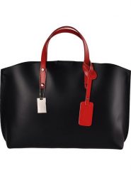 Florence Bags Skórzany shopper bag "Sparta" w kolorze czarnym - 46 x 30 x 8 cm rozmiar: onesize. Czarne shopper bag damskie Florence Bags, bez wzorów, z materiału, na ramię, bez dodatków. Za 368.96 zł.