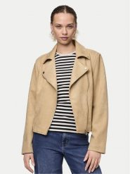 Pieces Kurtka z imitacji skóry Beminda 17134838 Beżowy Regular Fit. Brązowe kurtki damskie Pieces, s, bez wzorów, ze skóry, bez kaptura. Za 239.99 zł.