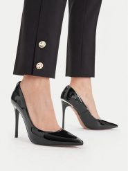 Nine West Szpilki EO-CD25-362-2 Czarny. Czarne szpilki Nine West, bez wzorów, bez obcasa. Za 279.99 zł.
