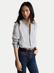 Polo Ralph Lauren Koszula 211935130502 Niebieski Regular Fit. Niebieskie koszule damskie Polo Ralph Lauren, xs, bez wzorów, ze lnu, bez kołnierzyka, bez ramiączek. Za 859.99 zł.