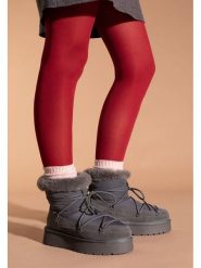 Gooce Skórzane botki zimowe "Warm" w kolorze antracytowym rozmiar: 38. Czarne botki damskie Gooce, na zimę, z materiału, bez obcasa, na platformie, bez zapięcia. Za 261.67 zł.