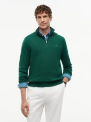 Tommy Hilfiger Sweter z zawartością kaszmiru Mężczyźni Bawełna zielony, L. Zielone swetry męskie Tommy Hilfiger, l, bez wzorów, z bawełny, bez kołnierzyka. Za 569.95 zł.