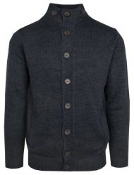Męski Sweter Rozpinany na Guziki - Brave Soul - Ciemny Popiel. Szare kardigany męskie Brave Soul, m, bez wzorów, wizytowe, bez kołnierzyka. Za 149.00 zł.