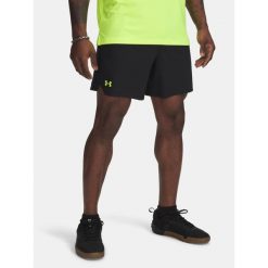 Spodenki krótkie męskie Under Armour Vanish Woven 6in Shorts. Czarne szorty męskie Under Armour, na lato, bez wzorów. Za 189.70 zł.