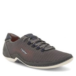 Półbuty Rieker. Szare półbuty męskie Rieker, bez zapięcia. Za 329.99 zł.