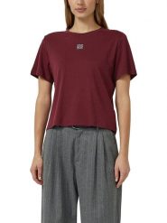 S.Oliver Koszulka w kolorze bordowym rozmiar: 40. Czerwone bluzki damskie S.Oliver, s, bez wzorów, z bawełny, bez kołnierzyka. Za 52.99 zł.