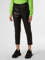 Vila Spodnie Kobiety Sztuczna skóra czarny, 34. Czarne spodnie materiałowe damskie Vila, bez wzorów, ze skóry, eleganckie. Za 229.95 zł.
