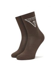 Guess Skarpety długie V2GZ00 ZZ00I Brązowy. Brązowe skarpetki damskie Guess, z aplikacjami, z bawełny. Za 59.99 zł.