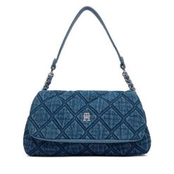 Torebka Tommy Hilfiger. Niebieskie torebki klasyczne damskie Tommy Hilfiger, bez wzorów, z denimu, bez dodatków. Za 649.99 zł.