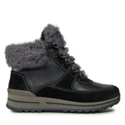 Trzewiki Ara. Czarne botki damskie Ara, bez obcasa, na płaskiej podeszwie, bez zapięcia. Za 549.99 zł.