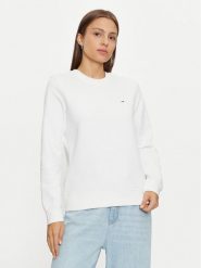 Tommy Jeans Bluza DW0DW19959 Biały Regular Fit. Białe bluzy bez kaptura damskie Tommy Jeans, xxs, z bawełny. Za 229.99 zł.
