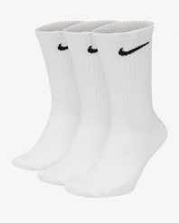 Skarpety Nike Value Cotton 3 pary wysokie. Białe skarpetki męskie Nike, bez wzorów, z bawełny. Za 99.99 zł.