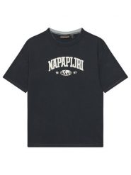 Napapijri T-Shirt S-Inot NP0A891F D Czarny Regular Fit. Czarne t-shirty chłopięce Napapijri, bez wzorów, z bawełny, bez ramiączek. Za 109.99 zł.
