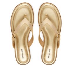 Japonki MICHAEL Michael Kors. Żółte klapki damskie MICHAEL Michael Kors, bez wzorów, bez obcasa. Za 479.99 zł.