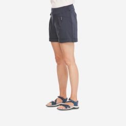 Spodenki turystyczne damskie Quechua NH500 Regular. Niebieskie szorty damskie QUECHUA, bez wzorów, z materiału, sportowe. Za 79.99 zł.