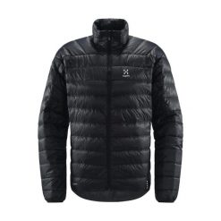 Kurtka puchowa męska Haglofs L.I.M Down Jacket. Czarne kurtki męskie Haglöfs, l, bez wzorów, z puchu, sportowe, bez kaptura. Za 890.99 zł.