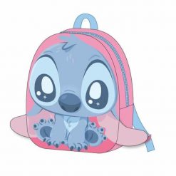 Plecak szkolny Stitch 100 % poliester. Czerwone plecaki damskie Disney, bez wzorów, z poliesteru. Za 75.70 zł.