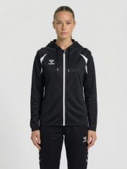 Damska bluza dresowa z kapturem Hummel Core 2.0. Białe bluzy sportowe damskie HUMMEL, xl, bez wzorów, z dresówki, bez ramiączek, długie, z kapturem. Za 302.50 zł.