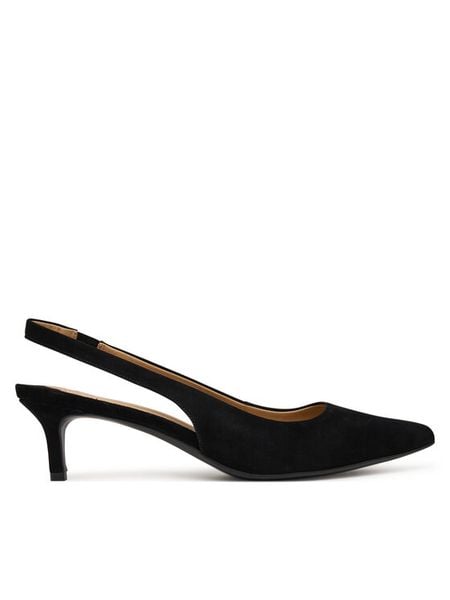 LAUREN RALPH LAUREN Szpilki Lolah II 802959263009 Czarny. Czarne szpilki Lauren Ralph Lauren, bez wzorów, ze skóry, bez obcasa. Za 689.99 zł.