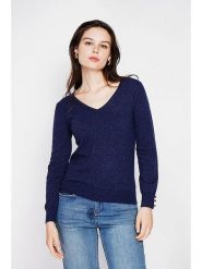 C& Jo Sweter w kolorze granatowym rozmiar: 40. Niebieskie swetry klasyczne damskie C& Jo, ze splotem, bez kołnierzyka. Za 117.73 zł.