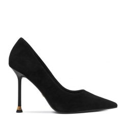 Szpilki GINO ROSSI. Czarne szpilki Gino Rossi, bez wzorów, bez obcasa. Za 379.99 zł.