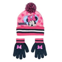 Zestaw czapka i rękawiczki dla dzieci Cerda Disney Minnie. Czerwone rękawiczki dziecięce MINI MOUSE, z materiału, bez ramiączek. Za 72.10 zł.