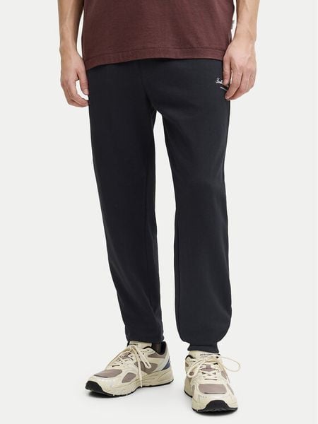 Jack & Jones Spodnie dresowe Gordon 12288641 Czarny Regular Fit. Czarne spodnie dresowe męskie Jack & Jones, bez wzorów, z bawełny. Za 109.99 zł.