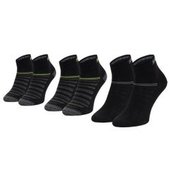 Skarpetki sportowe dla dorosłych 3PPK Unisex Mesh Ventilation Quarter Socks. Czarne skarpetki damskie Skechers, bez wzorów, z bawełny. Za 29.99 zł.
