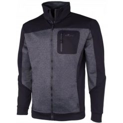 Męska sportowa bluza Erco Bork w kolorze czarnym i szarym. Czarne bluzy bez kaptura męskie ERGOTEC, m, z poliesteru. Za 88.17 zł.