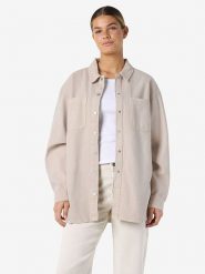 Noisy may Koszula "Alva" w kolorze beżowym rozmiar: S. Brązowe koszule damskie Noisy may, s, bez wzorów, z bawełny, bez kołnierzyka, bez ramiączek. Za 113.99 zł.