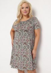 Zielona Sukienka Mini z Wiskozy o Rozkloszowanym Fasonie Boho Aiselle. Zielone sukienki damskie Born2be, na lato, l, bez wzorów, z wiskozy, boho, bez kołnierzyka, bez ramiączek, mini, rozkloszowane. W wyprzedaży za 51.99 zł.