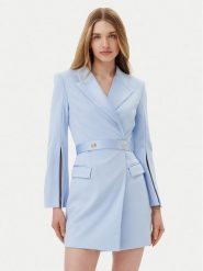 Imperial Sukienka koktajlowa ADAZJAWC Błękitny Regular Fit. Niebieskie sukienki damskie Imperial, xs, bez wzorów, z syntetyku, wizytowe, bez kołnierzyka, bez ramiączek. Za 679.99 zł.