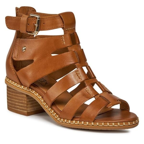 Sandały Pikolinos. Brązowe sandały damskie Pikolinos, bez wzorów, bez obcasa, na słupku. Za 549.99 zł.