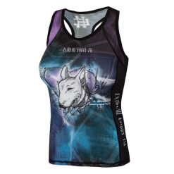 Koszulka sportowa damska bez rękawów Tank top EXTREME HOBBY BULLTERRIER. Czarne bluzki sportowe damskie EXTREME HOBBY, xs, bez wzorów, z elastanu, bez ramiączek. Za 139.00 zł.