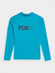 4F Longsleeve do pływania z filtrem UV dziecięcy 146 (10-11 lat). Niebieskie koszulki dziewczęce 4f, s, bez wzorów, z dzianiny, bez ramiączek. Za 119.99 zł.