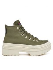 Converse Trampki Chuck Taylor All Star Lugged Heel Platform Waterproof A11163C 306 Zielony. Zielone trampki i tenisówki damskie Converse, bez wzorów, z materiału. Za 399.99 zł.