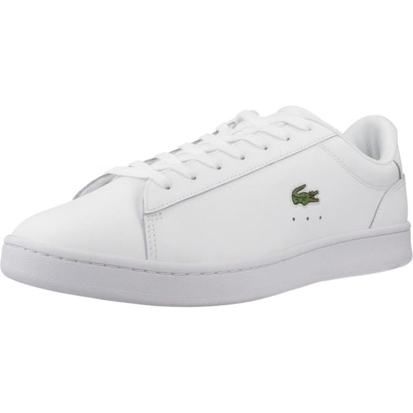 Sneakersy męskie Carnaby Set buty sportowe tenisówki trampki białe. Białe trampki i tenisówki męskie Lacoste, bez wzorów, bez zapięcia. Za 419.00 zł.