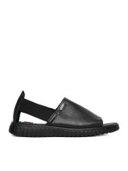 Go Soft Sandały CEO-LA319143-6 Czarny. Czarne sandały damskie GO SOFT, bez wzorów, z materiału, bez obcasa, na płaskiej podeszwie. Za 139.99 zł.