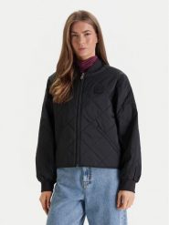 Calvin Klein Jeans Kurtka bomber LV147E514G Czarny Regular Fit. Czarne kurtki damskie Calvin Klein Jeans, l, bez wzorów, z jeansu, bez kaptura. Za 519.99 zł.