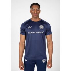 Koszulka fitness męska Gorilla Wear Stratford T-shirt. Niebieskie t-shirty męskie GORILLA WEAR, m, bez wzorów, bez kołnierzyka. Za 190.50 zł.