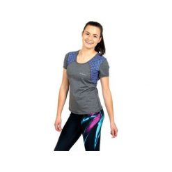 Bluzka fitness SPOKEY Rain krótki rękaw L. Szare bluzki sportowe damskie Spokey, l, bez wzorów, bez ramiączek. Za 16.99 zł.