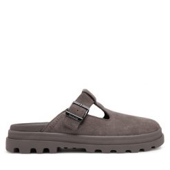 Klapki Palladium. Szare klapki damskie Palladium, bez wzorów, bez obcasa. Za 399.99 zł.