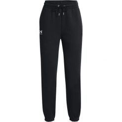 Spodnie sportowe damskie Under Armour Essential Fleece Joggers. Czarne spodnie sportowe damskie Under Armour, s, z dresówki, na fitness i siłownię. Za 398.00 zł.