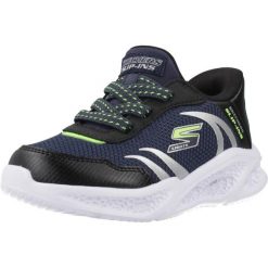 Buty SKECHERS SLIP-INS METEOR LIGHTS Niebieski. Niebieskie buty trekkingowe męskie Skechers, z syntetyku, bez zapięcia, trekkingowe, Skechers Sport. Za 238.99 zł.