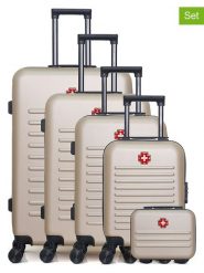 SWISS KOPPER 5-częściowy zestaw "Wil" w kolorze beżowym rozmiar: onesize. Brązowe walizki SWISS KOPPER, bez wzorów, z materiału. Za 680.85 zł.