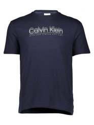 Calvin Klein Koszulka w kolorze granatowym rozmiar: M. Niebieskie bluzki damskie CALVIN KLEIN, m, bez wzorów, z bawełny, bez kołnierzyka. Za 104.99 zł.
