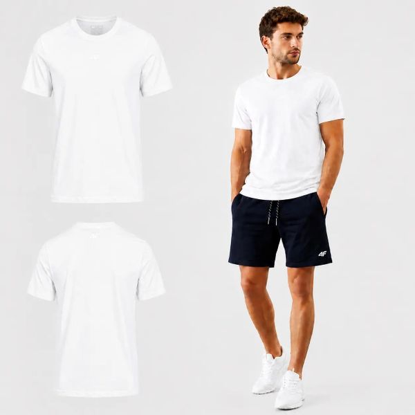 KOSZULKA MĘSKA 4F T-SHIRT BAWEŁNIANY LIMITED EDITION M3947 SS26. Białe t-shirty sportowe męskie 4f, m, z bawełny, bez ramiączek, na fitness i siłownię. Za 54.99 zł.
