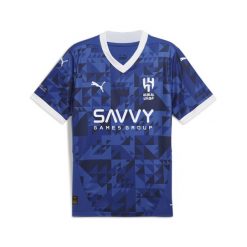 Męska koszulka domowa Al Hilal Saudi F.C. 24/25 PUMA Blue Intense White. Białe t-shirty sportowe męskie Puma, m, bez ramiączek, do piłki nożnej. Za 449.00 zł.