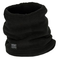 Polarowy komin na szyję dla dzieci. Czarne szaliki dziecięce HEAT KEEPER, z polaru, bez ramiączek. Za 113.54 zł.